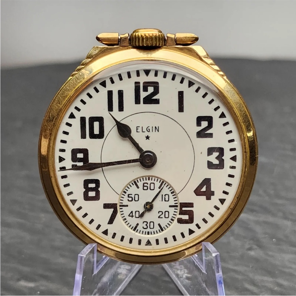 Rare 98yr.Old Elgin Antique BW Raymond RR Approve 21J Hunter Pocket Watch. Runs!